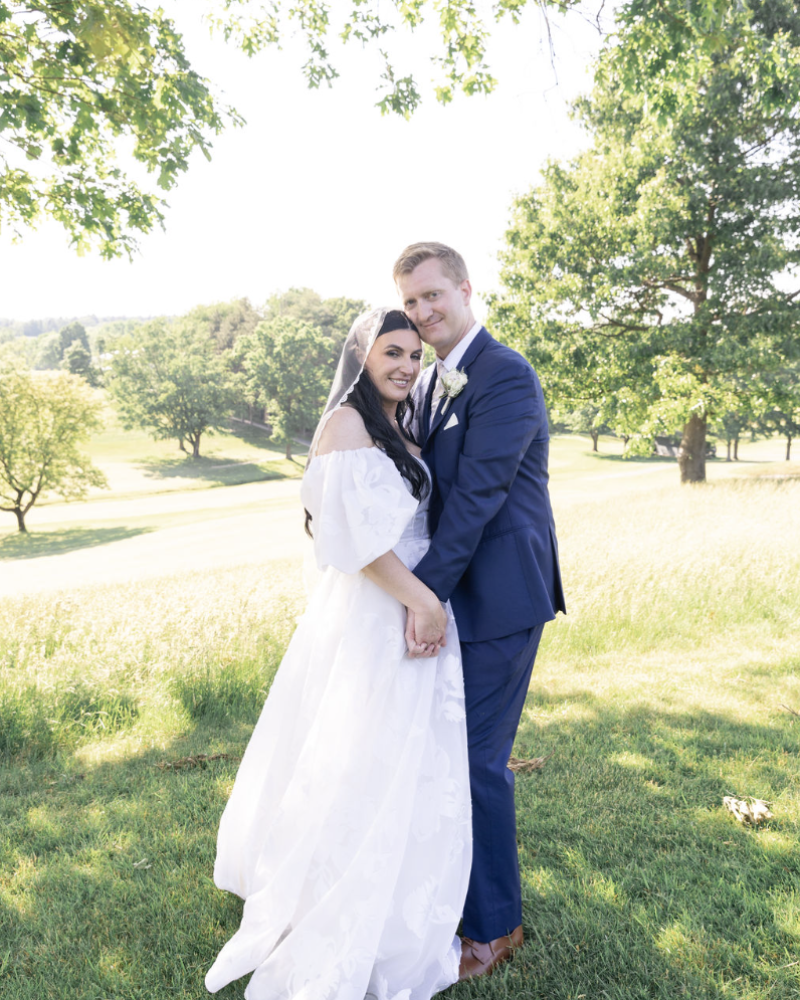 Bride in Lea Ann Belter gown